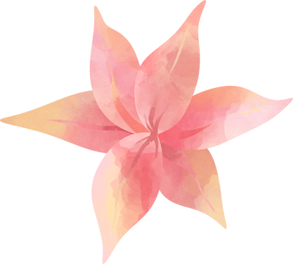 Cartoon tropic illustration, exotic flower